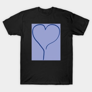 My Blue Heart on the right line  - Oneliner T-Shirt